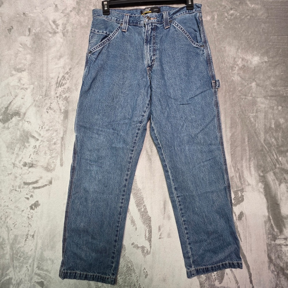 Levi Strauss Signature Workwear Carpenter Jeans Mens 32x32 Blue Denim Straight